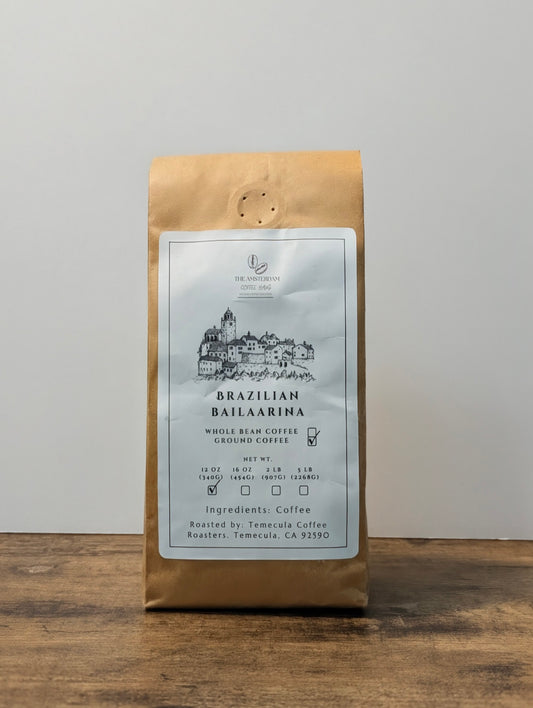 Brazilian Bailarina Premium Single Origin coffee beans — ethically sourced specialty roast from The Amsterdam Coffee Haus, Rosenberg TX